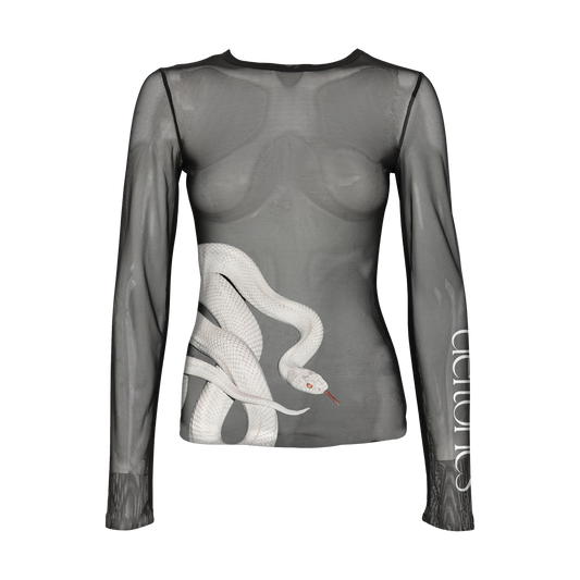 snake logo mesh longsleeve