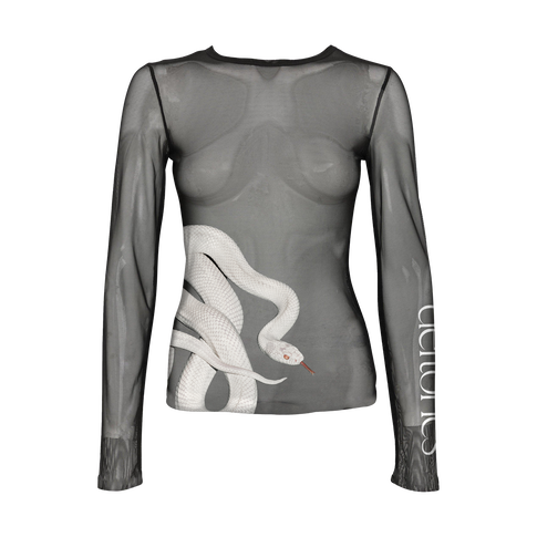 snake logo mesh longsleeve